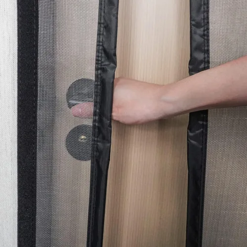 Vista 7 de WochiTV Malla Reversible para Puerta Mosquitera se Ajusta a Puerta de Tamaño 32 x 82, Apertura Lateral Izquierda o Derecha Puerta Mosquitera