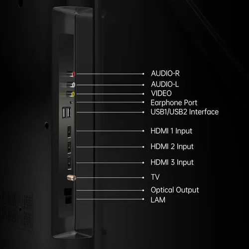 Vista 8 de HORION Smart TV de 43 pulgadas, televisor LED 4K UHD con WebOS 22, televisión ultra delgada con megacontraste, HDR10, Dolby Audio, transmisión