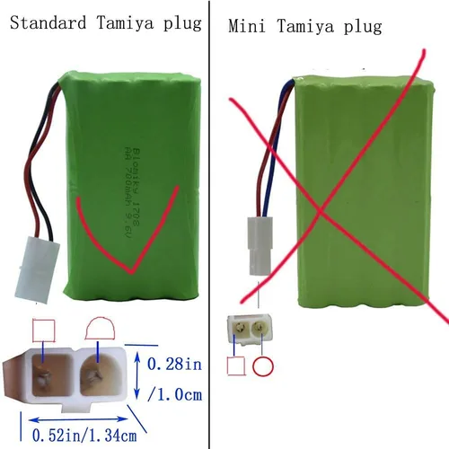 Vista 2 de Blomiky Paquete de 1 batería recargable NiMH de 9.6 V 2000 mAH de 8 celdas AA con conector Tamiya estándar enchufe para tanque de camión RC