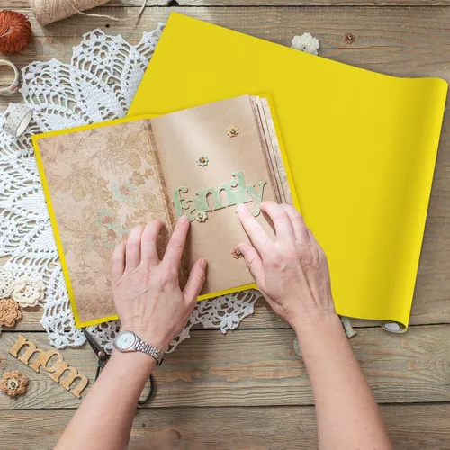 Vista 5 de PerKoop Tela para Libros para Encuadernación de Libros 40 x 16 Pulgadas Superficie de Tela con Respaldo de Papel Cubierta de Libro De Archivo