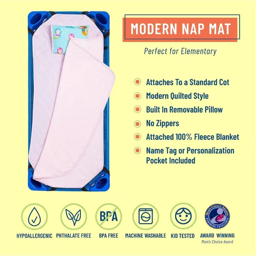 Vista 5 de Wildkin Mochila para niños de 12 pulgadas con alfombra de siesta moderna (sirenas)