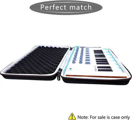 Vista 2 de LTGEM - Funda compatible con controlador MIDI universal Arturia MiniLab 3, color negro (solo funda)