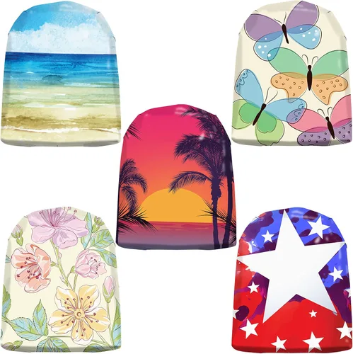 Vista 2 de Paquete de 20 calcomanías adhesivas Omnipod - Parches de accesorios para bomba de insulina Omnipod - Divertidos diseños de vacaciones