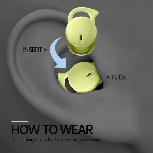 Vista 7 de Auriculares invisibles para dormir de lado, con bloqueo de ruido, auriculares inalámbricos Bluetooth 5.3 para dormir, conducir, senderismo