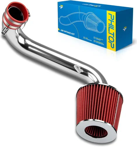 Vista 23 de PHILTOP Kit de sistema de admisión de aire frío de 2.5" compatible con Honda Civic 2001 2002 2003 2004 2005 1.7L L4, alto rendimiento, azul