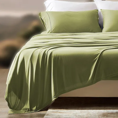 Vista 7 de SLEEP ZONE Juego de sábanas Twin - Ropa de cama de 3 piezas - Juego de sábanas refrescantes de punto jersey - Suaves y resistentes a la decoloración