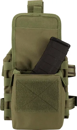 Vista 5 de BARSKA Loaded Gear VX-100 Tactical Airsoft Paintball Chaleco ajustable y plataformas de piernas con bolsas de accesorios