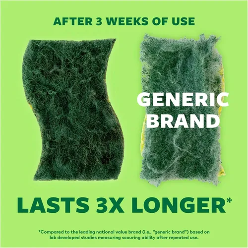 Vista 4 de Scotch-Brite - Esponjas para limpiar cocina y hogar, esponjas resistentes seguras para utensilios de cocina sin recubrimiento, 36 esponjas