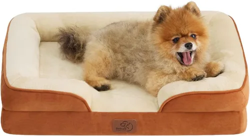 Vista 20 de Bedsure - Cama para gatos de interior, sofá cama lavable para perros muy pequeños, espuma de soporte con funda extraíble y lavable, forro Gris