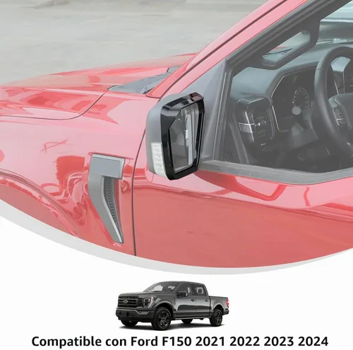 Vista 3 de Linskip Protector de Espejo Lateral Compatible con Ford F150 2021 2022 2023 2024, Protector de Espejo Retrovisor para Ford F-150 Accesorios