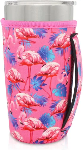 Vista 34 de Fundas Aislantes de Neopreno Portavasos con Asa para Vasos Tumbler de 20oz, Funda Reutilizable para Café Helado Para Tazas de Café de 30oz - 32oz