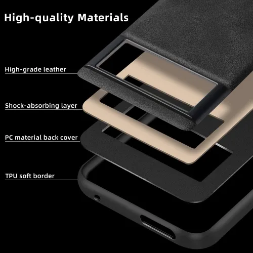 Vista 3 de X-level Funda para Google Pixel 7 Pro 5G, piel sintética de alta calidad, elegante, suave, TPU a prueba de golpes, funda protectora para Pixel 7 Pro