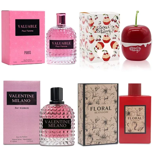 Vista 18 de A CENTER Juego de perfume de 4 piezas para mujer, set de regalo