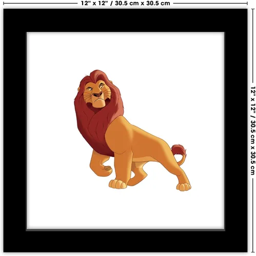 Vista 7 de Trends International Gallery Pops Disney El Rey León - Póster de pared de King Mufasa, 12.00 x 12.00 pulgadas, versión de marco negro