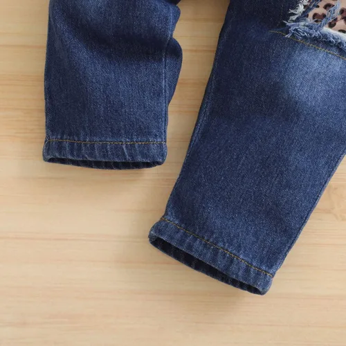 Vista 7 de Shalofer Conjunto de ropa de mezclilla para bebé niña de 2 cumpleaños