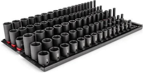 Vista 19 de TEKTON Juego de llaves de impacto de 6 puntos con riel, 9 piezas (5/16-3/4 pulgadas) SID91100