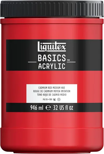 Vista 108 de Liquitex - Pintura acrílica BASICS, tubo de 4 oz, color rojo primario