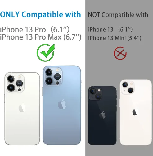 Vista 2 de Paquete de 3 protector de lente de cámara de vidrio templado Dengduoduo para iPhone 13 Pro de 6.1 pulgadas y iPhone 13 Pro Max de 6.7 pulgadas
