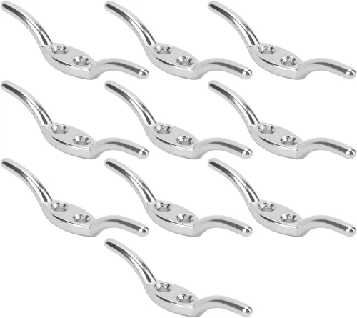 Vista 2 de Gancho de cuerda, 2 pulgadas de acero inoxidable para barcos de cuerda, gancho para asta de bandera con tornillo de montaje, accesorios para barcos