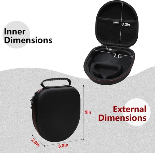 Vista 2 de LTGEM - Funda rígida para auriculares Anker Soundcore Space Q45 / Q35 / One Pro y Soundcore Anker Life Q30 / Q20 / Q20i Adaptive Noise Cancelling