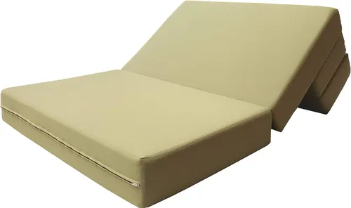 Vista 4 de D&D Futon Furniture Colchón plegable de espuma, sofá cama, cama de invitados (tamaño matrimonial, bronceado)