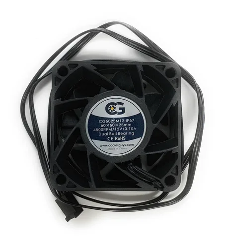 Vista 3 de Coolerguys Ventilador IP67 impermeable 12vDC (alta velocidad, 0.984x0.394 in)