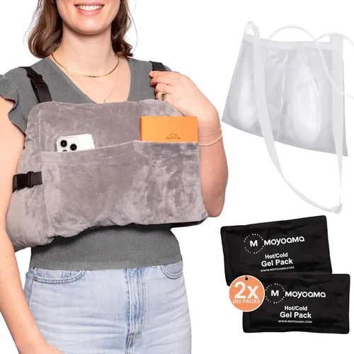 Vista 11 de MOYOAMA Almohada post mastectomía – Kit de protección de 4 piezas con 2 paquetes de gel y bolsa de drenaje de ducha – Imprescindible para cirugía