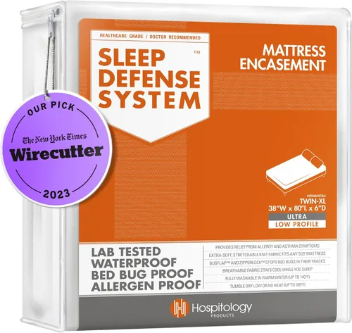 Vista 18 de El sistema de defensa para dormir original. Resistente al agua / chinches de cama / a prueba de polvo y ácaros. Recubrimiento de colchón con cierre