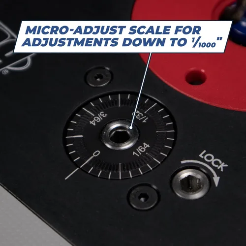 Vista 8 de Kreg PRS5000 Precision Router Lift - Router Table Lift System - Durable Router Plate Insert - Router Table Plate Insert - For Quick, Accurate