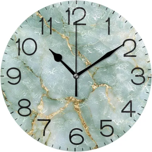 Vista 8 de Beach Shell Seagull Wall Clock Decorative Hanging Clock Silent Non Ticking Square Clock for Living Room Kitchen Bedroom