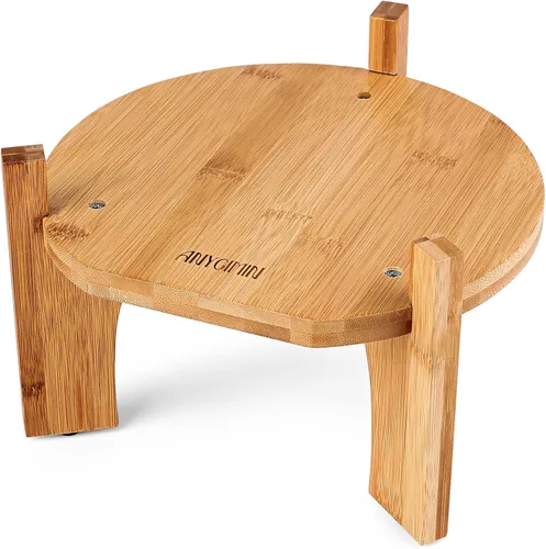 Dispensador de bebidas ANYGIMIN, Soporte dispensador de agua y dispensador de bebidas. Capacidad máxima de 8.3 pulgadas de diámetro - Madera de