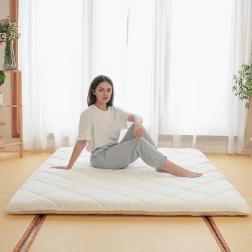Vista 2 de Dr.Futon Colchón de futón japonés de algodón tradicional Shikibuton plegable cama doble