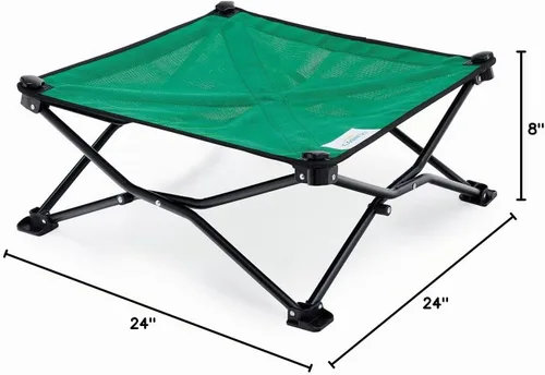 Vista 8 de Coolaroo On-The-Go Cama Elevada para Perros - Cama Plegable Emergente de Viaje para Perros con Tela Transpirable, Resistente a la Humedad, Bolsa