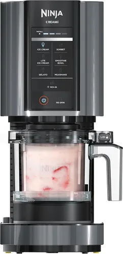 Ninja CREAMi, Fabricante de Helados, Helado, Gelato, Sorbete, Batidos, Ingredientes Mix, Tazones de Batido y Más, 7 en 1, Tazas de Helado, Tapa de