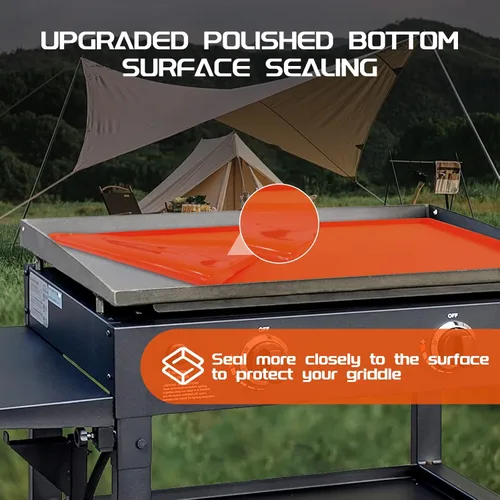 Vista 2 de Alfombrilla de silicona para parrilla de 22 pulgadas de Blackstone, silicona resistente de grado alimenticio, cubierta protectora para todas