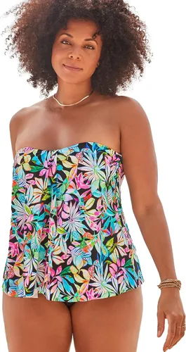 Vista 9 de Swimsuits For All Conjunto de tankini bandeau Flyaway