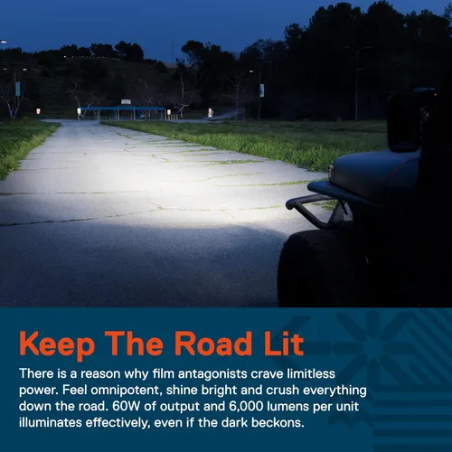 Vista 4 de True Mods Juego de Par de Cubos de Luces LED Ámbar de 3" 120W para Conducción Todoterreno en Zanjas [Luz Marcadora de Señal de Giro Amarilla] Luces