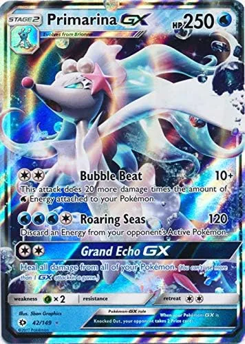 Primarina-gx – 42/149 – Ultra Rare – Pokemon Sun & Moon