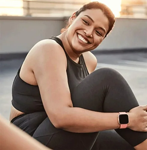 Vista 4 de Bandas de repuesto compatibles con Fitbit Versa/Versa 2 / Versa Lite, correa ajustable de silicona para accesorios clásicos, correas de fitness