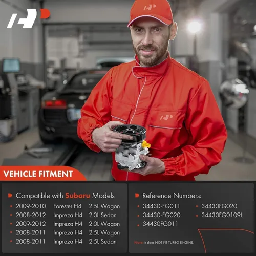 Vista 2 de A-Premium Bomba de dirección asistida, con polea, compatible con Subaru Forester 2009-2010, Impreza 2008-2012, 2.0L 2.5L, aspirada naturalmente