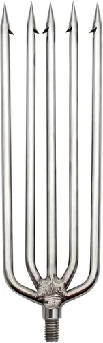 Vista 16 de Arpón de pesca, de acero inoxidable, lanza de púas de aleación de aluminio, con tornillo de 0.315 in para pesca al aire libre, aterrizaje de rana