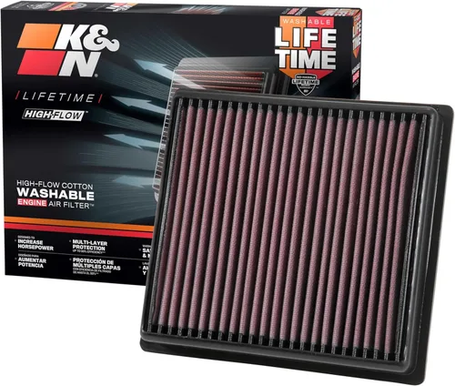 K&N Filtro de aire de motor de por vida original de alto flujo: Aumento de potencia: Premium, Lavable: Compatible con Subaru 2016-2025: Ascent,