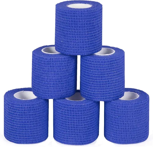 Vista 10 de 6 vendajes autoadhesivos de 2 x 5 yardas, transpirables, autoadherentes, vendajes cohesivos, cinta veterinaria para perros y gatos, cinta elástica