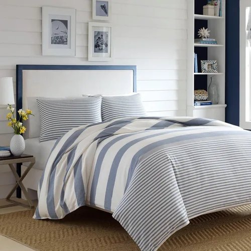 Nautica Home | Fairwater Collection | 100% algodón inspirado en el Mediterráneo, funda de edredón a juego, juego de cama de 2 piezas, individual,