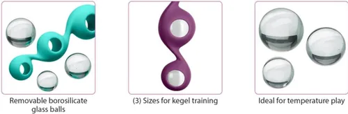 Vista 5 de Cloud 9 Health & Wellness BOROILICATE KEGEL Training Set - Ciruela
