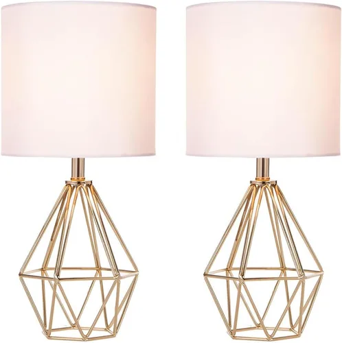 Vista 8 de COTULIN Juego de 2 lámparas de mesita de noche negras, pequeñas lámparas de mesita de noche para dormitorio, lámparas de escritorio modernas