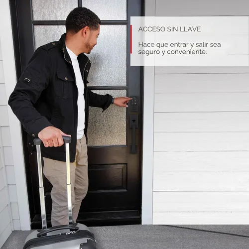 Vista 3 de Kwikset SmartCode 270 - Cerradura de puerta con teclado táctil electrónico sin llave con auto-bloqueo, códigos de usuario personalizados, seguridad