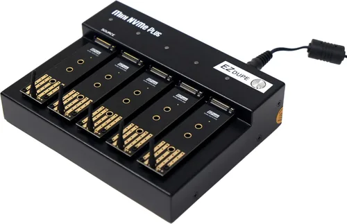 Vista 6 de EZ Dupe Duplicador M.2 de 1 a 4 M.2 NVMe / M2 SATA NGFF (PCIe/ACHI NVMe) llave B, llave M, llave B+M 2230 2242 2260 2280 módulo interno SSD Cloner