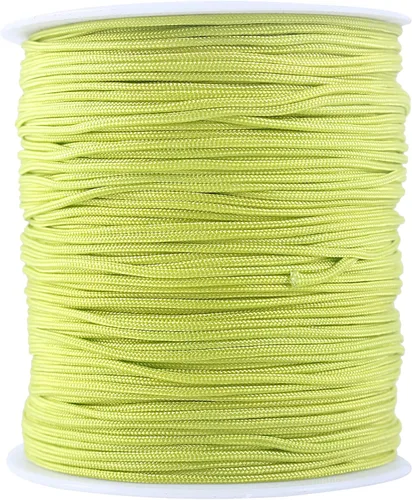 Vista 91 de KONMAY 1 rollo de cuerda de nailon de 150 yardas, trenzado de 0.016 in de nailon Shamballa Macramé/cordón de cuentas, cordón de nudo chino, cuerda