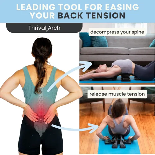 Vista 2 de Thrival Estirador de espalda de arco Herramienta de liberación muscular Psoas especializada para flexor de cadera, espalda, glúteos, íaco y cuello